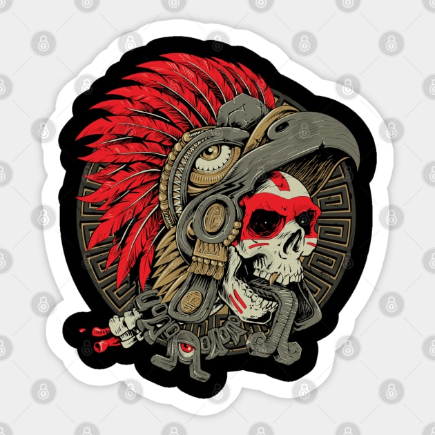 Indian Skull Head Sticker by Urbanprint